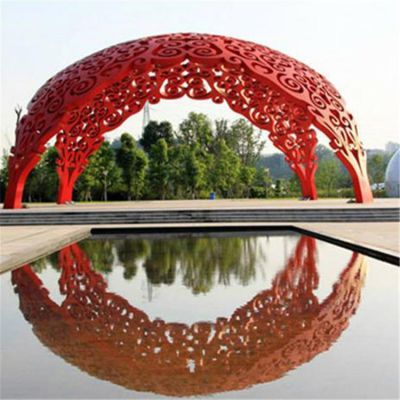 戶(hù)外廣場(chǎng)大型不銹鋼鏤空工藝品景觀擺件