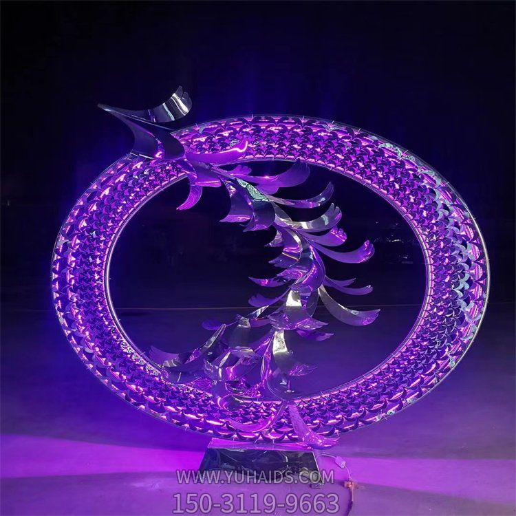 戶(hù)外發(fā)光照明鏤空?qǐng)A環(huán)雕塑