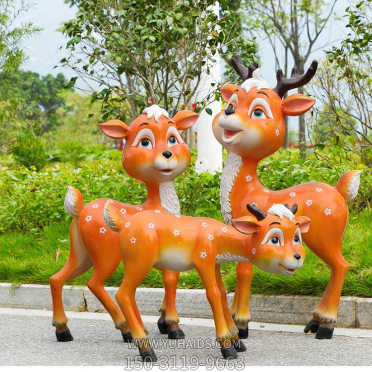 動(dòng)物園游樂(lè)場(chǎng)玻璃鋼卡通彩繪仿銅動(dòng)物景觀雕塑