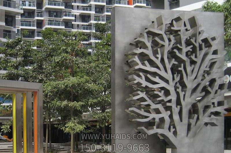 小區(qū)公園不銹鋼樹(shù)創(chuàng)意景觀浮雕塑