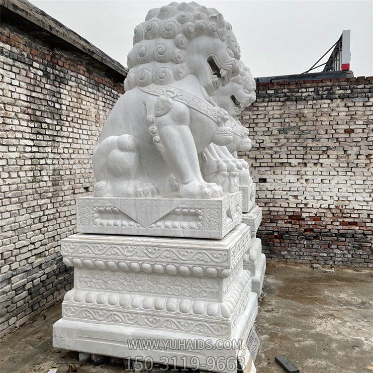 2米8高石獅子，漢白玉天安門獅子傳統(tǒng)造型雕塑