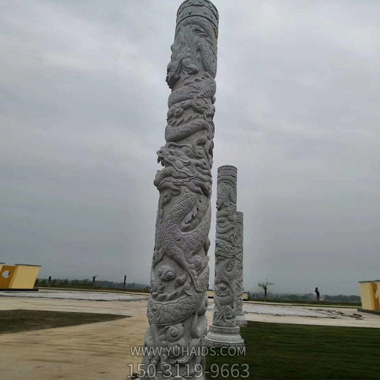 景區(qū)廣場(chǎng)石雕龍柱 公園傳統(tǒng)仿古文化柱雕塑