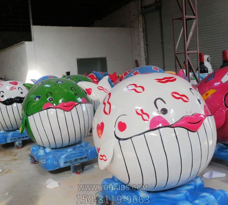 玻璃鋼卡通戶外園林景觀抽象鯨魚(yú)雕塑