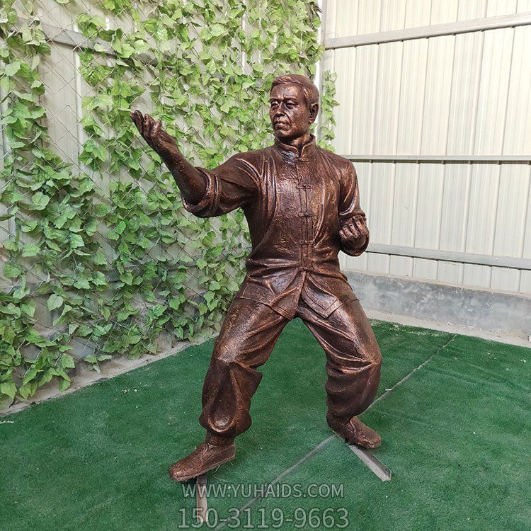 打拳，功夫人物鑄銅雕塑