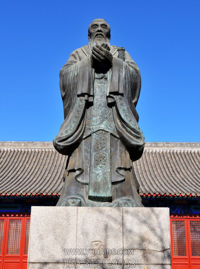 景區(qū)擺放做舊青銅孔子人物銅雕 景區(qū)擺放做舊青銅孔子人物銅雕