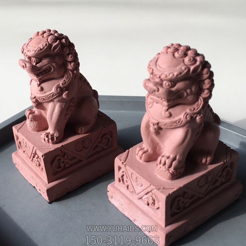 雕塑雕塑 晚霞紅石雕創(chuàng)意庭院戶(hù)外仿真獅子<a href=