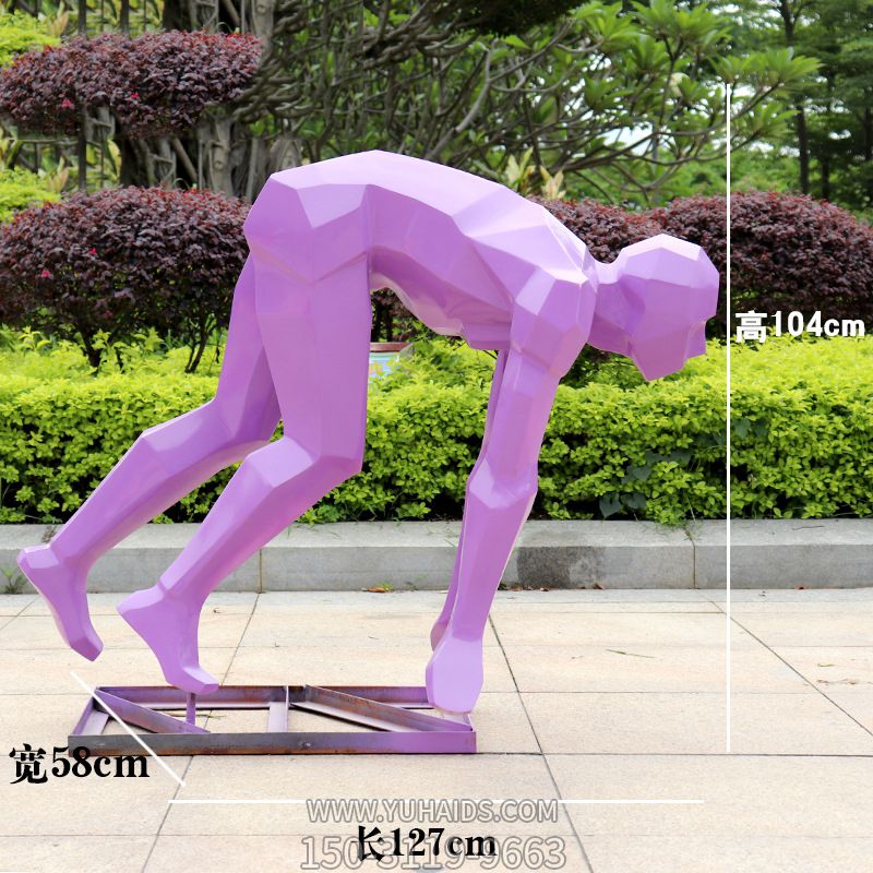 學(xué)校戶(hù)外抽象跑步運(yùn)動(dòng)人物剪影玻璃鋼雕塑