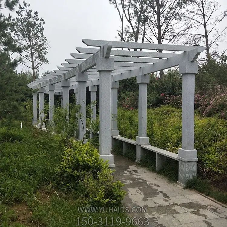 大理石花架，公園過道花架子雕塑
