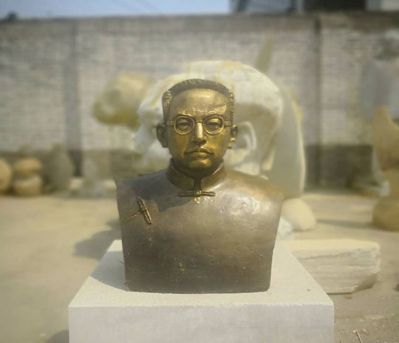 戶(hù)外愛(ài)國(guó)者胸像銅雕陶行知雕塑